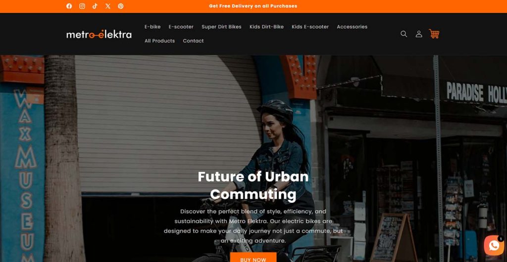 Metro Elektra websiteMetro Elektra website